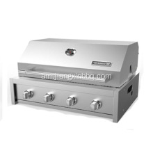 አይዝጌ ብረት 4 ማቃጠያዎች አብሮገነብ BBQ Grill